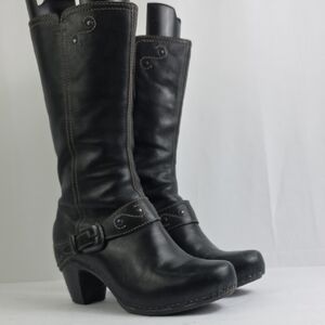 Dansko Rylan Crazy Horse Black Leather Women's Boots.